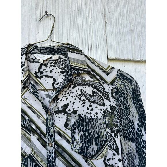 Ted Baker Mai Quartz Blouse‎ Button-Down Long Sleeves Collared Neck Size 0 - Picture 3 of 11